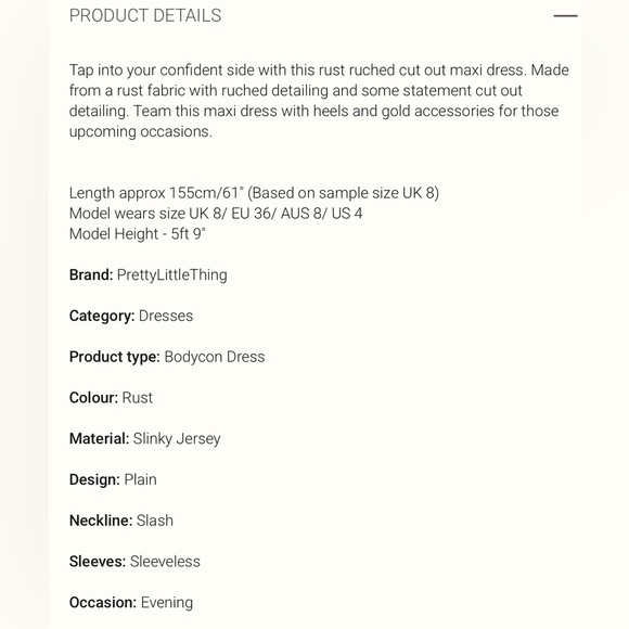 Pretty Little Thing Rust Ruched Cut Out Maxi Dress - Picture 14 of 16